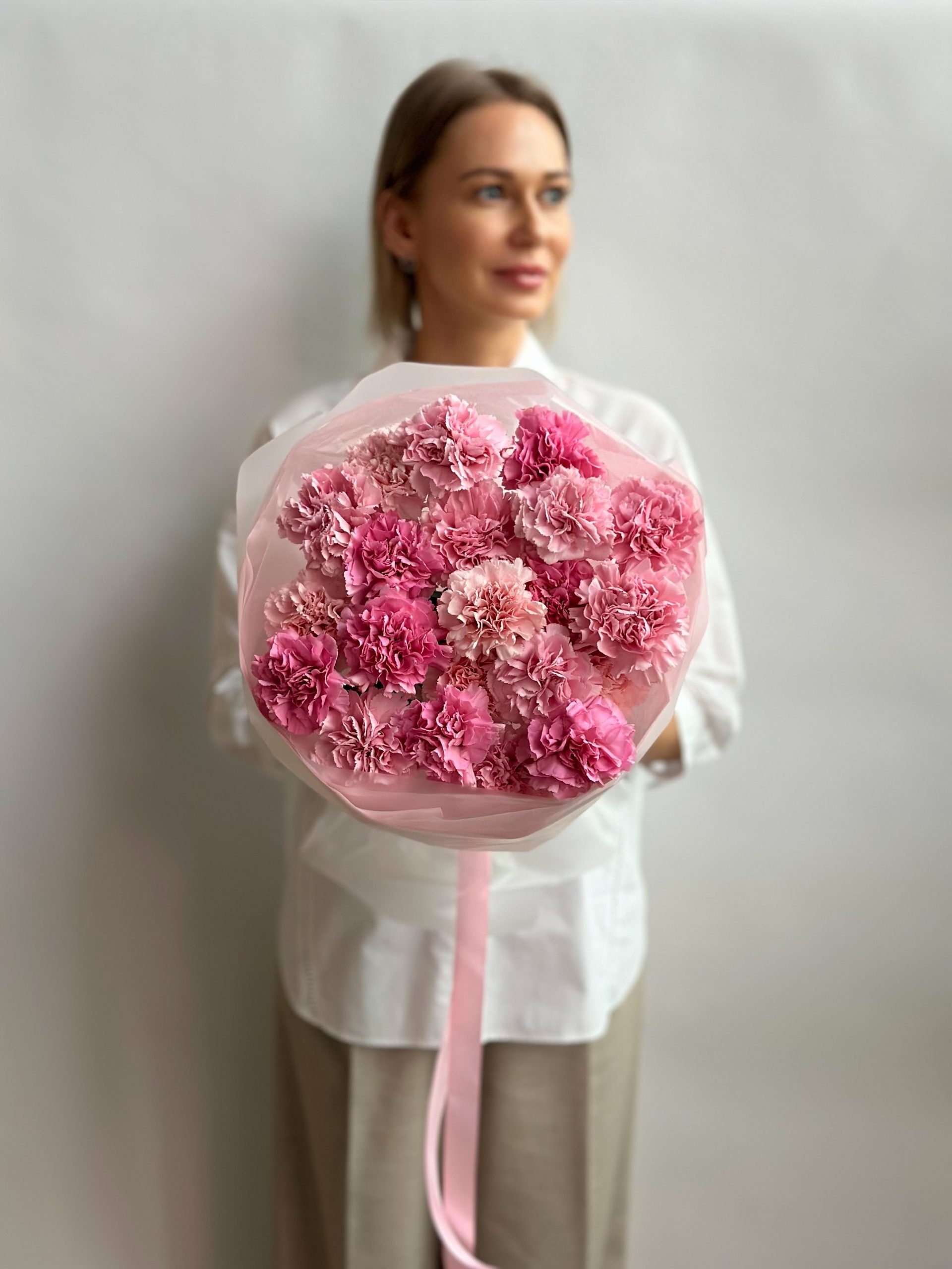 Монобукет с Гвоздиками