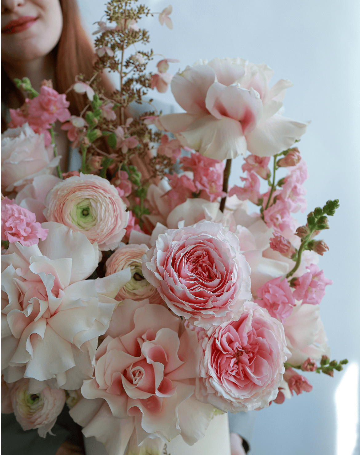 розовый букет роскошный