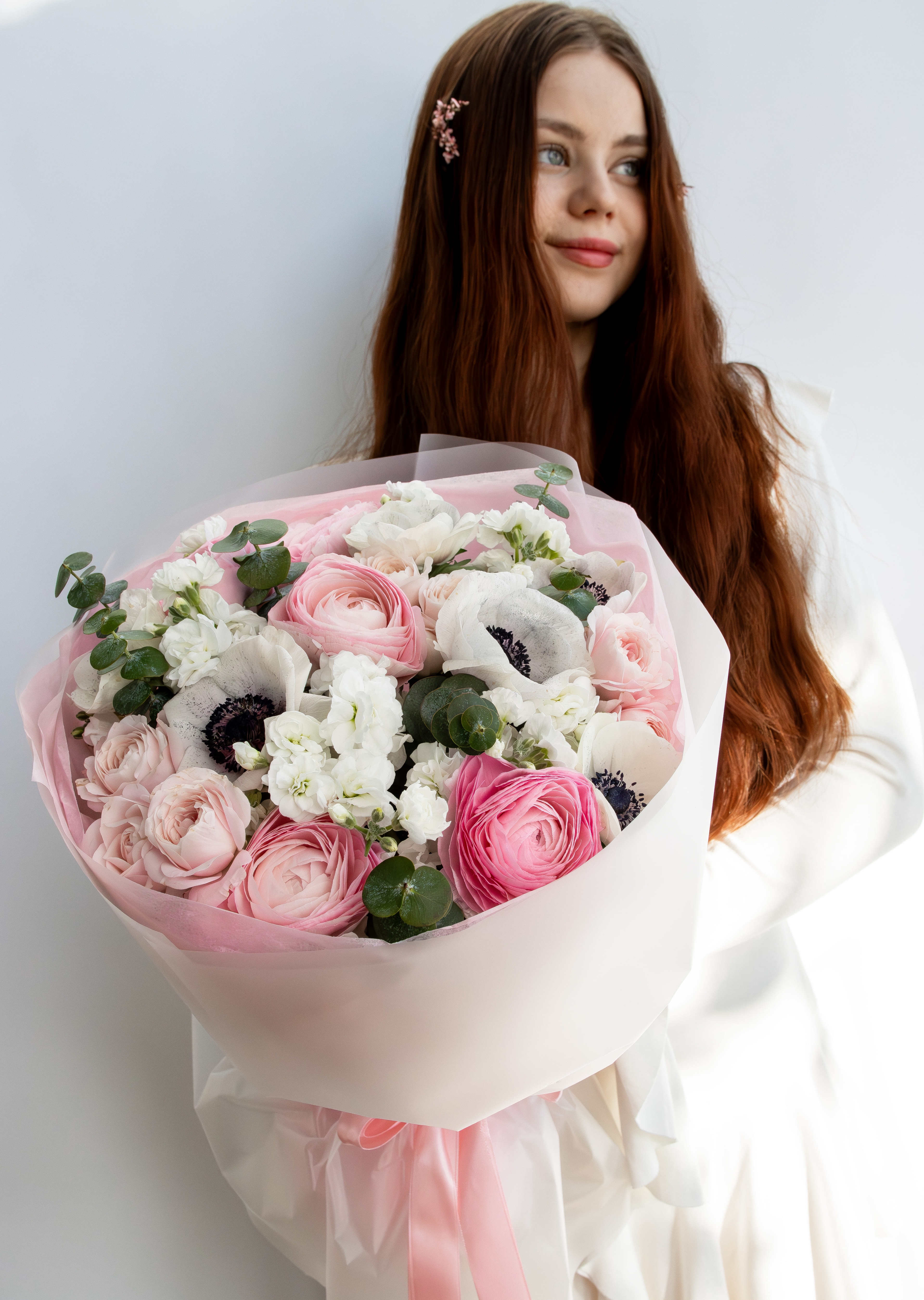 большой букет любимой на 8 марта