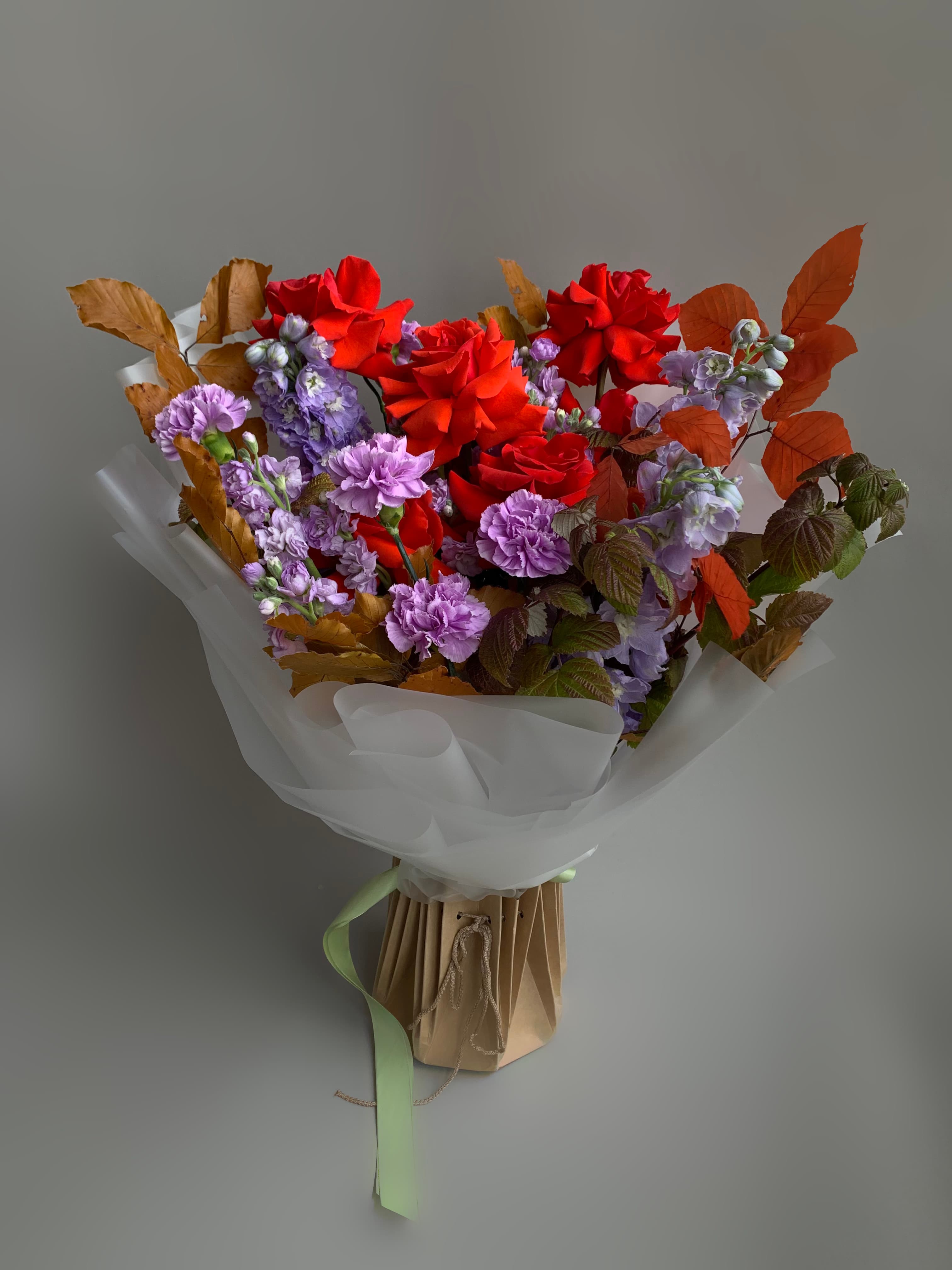 яркий осенний букет на день рождения