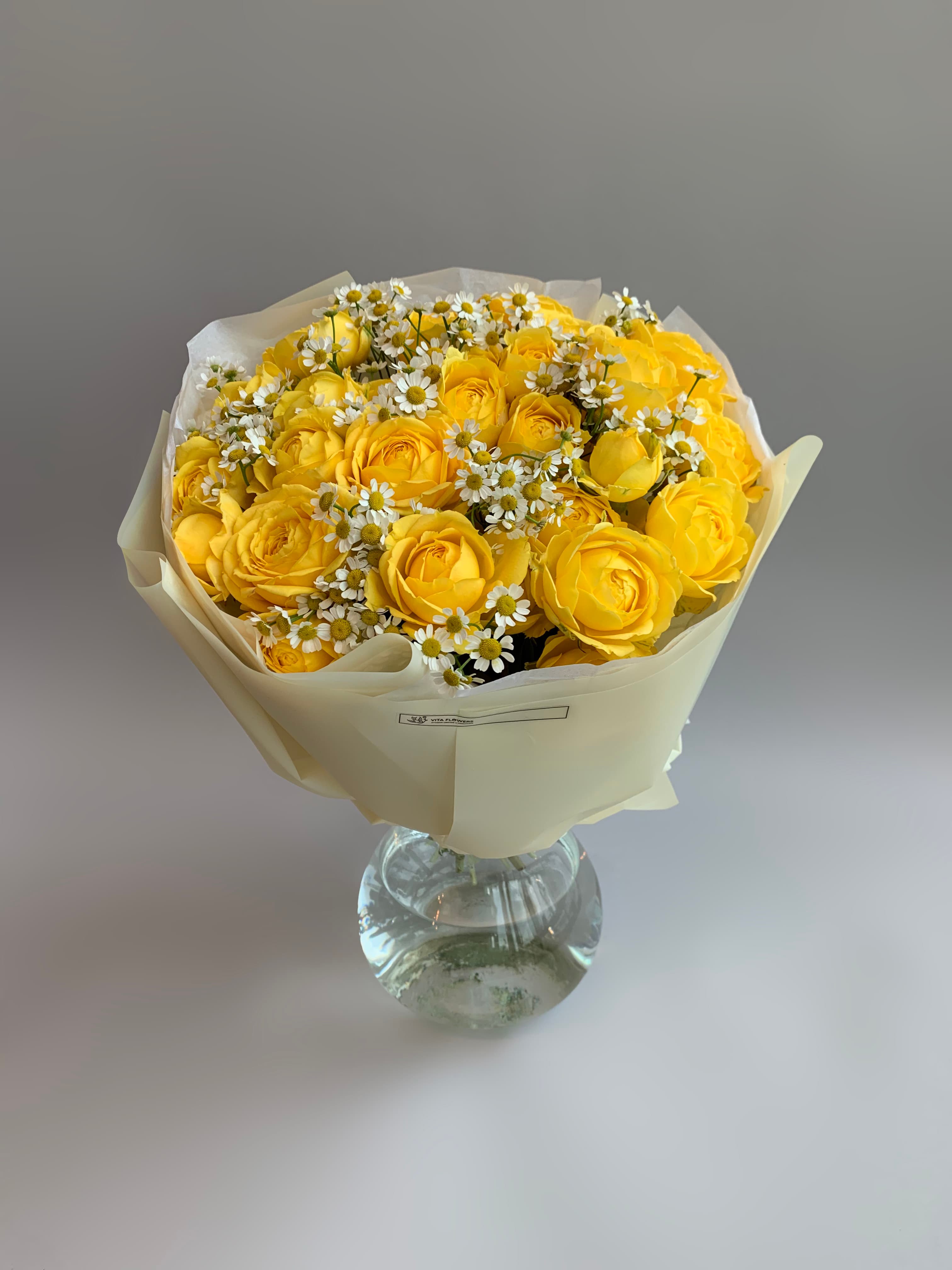 букет из ярко желтых роз купить на ходынке