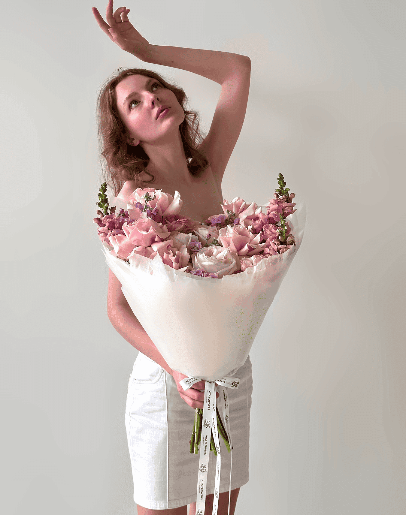 букет сюрприз для девушки