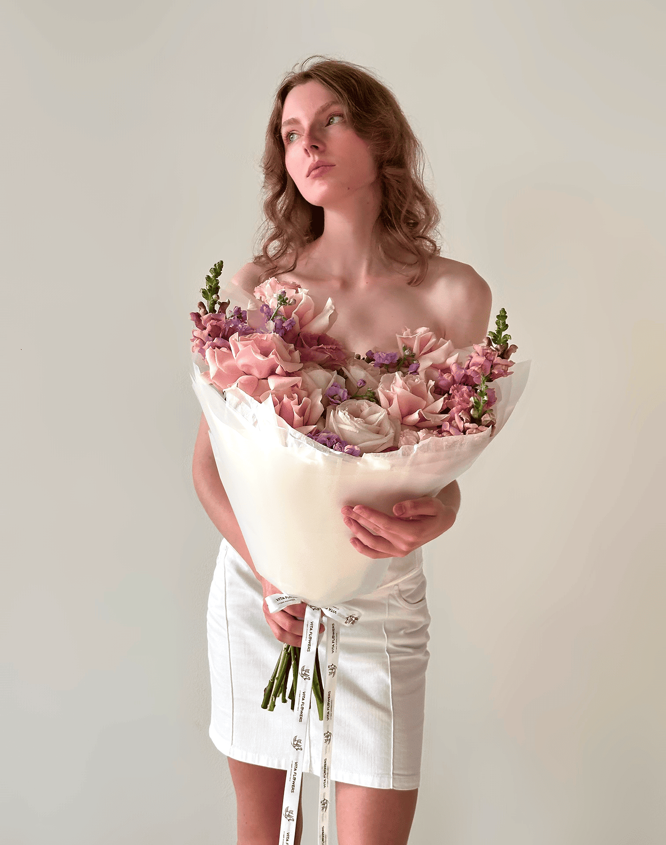 большой нежный букет в подарок