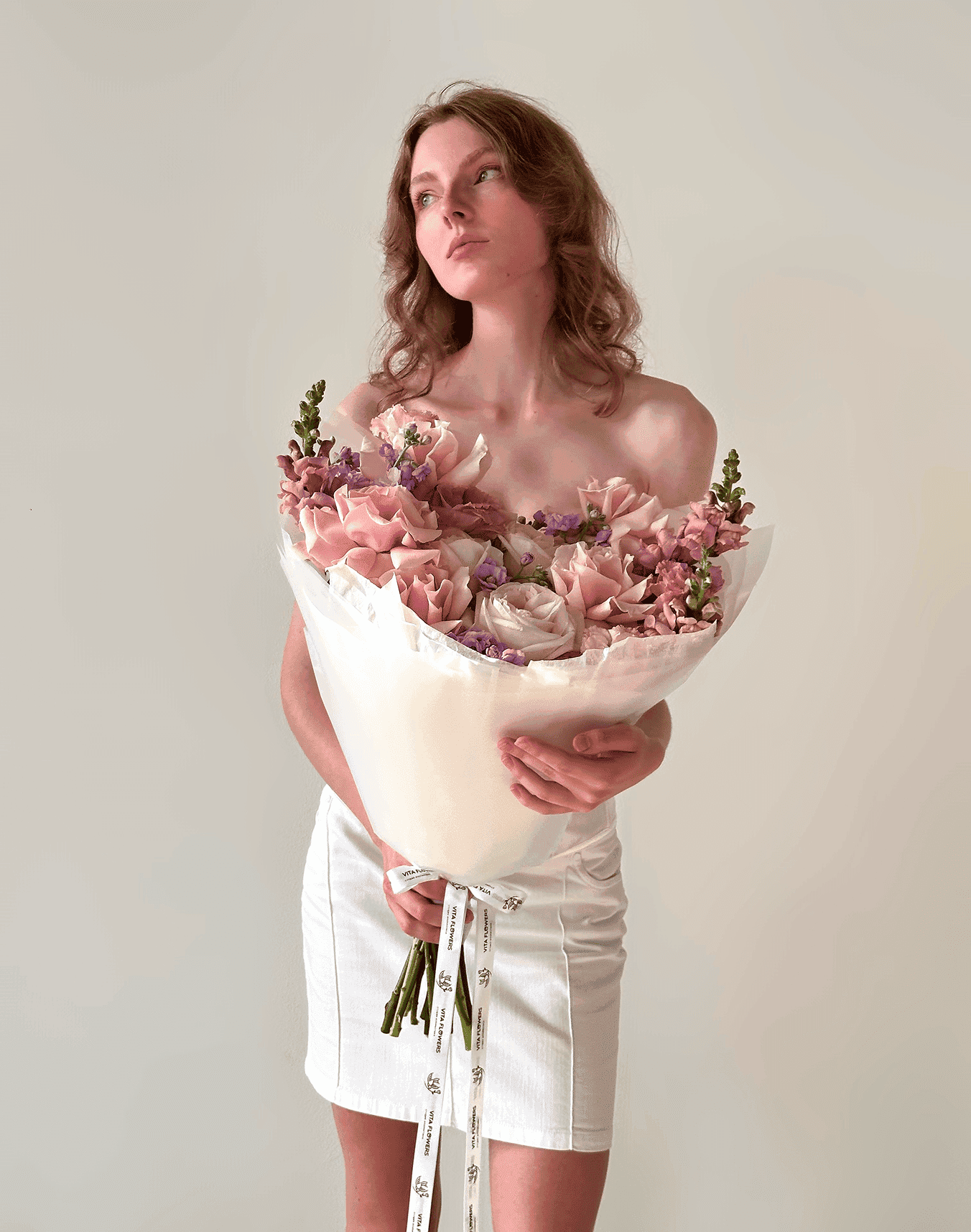 большой нежный букет в подарок