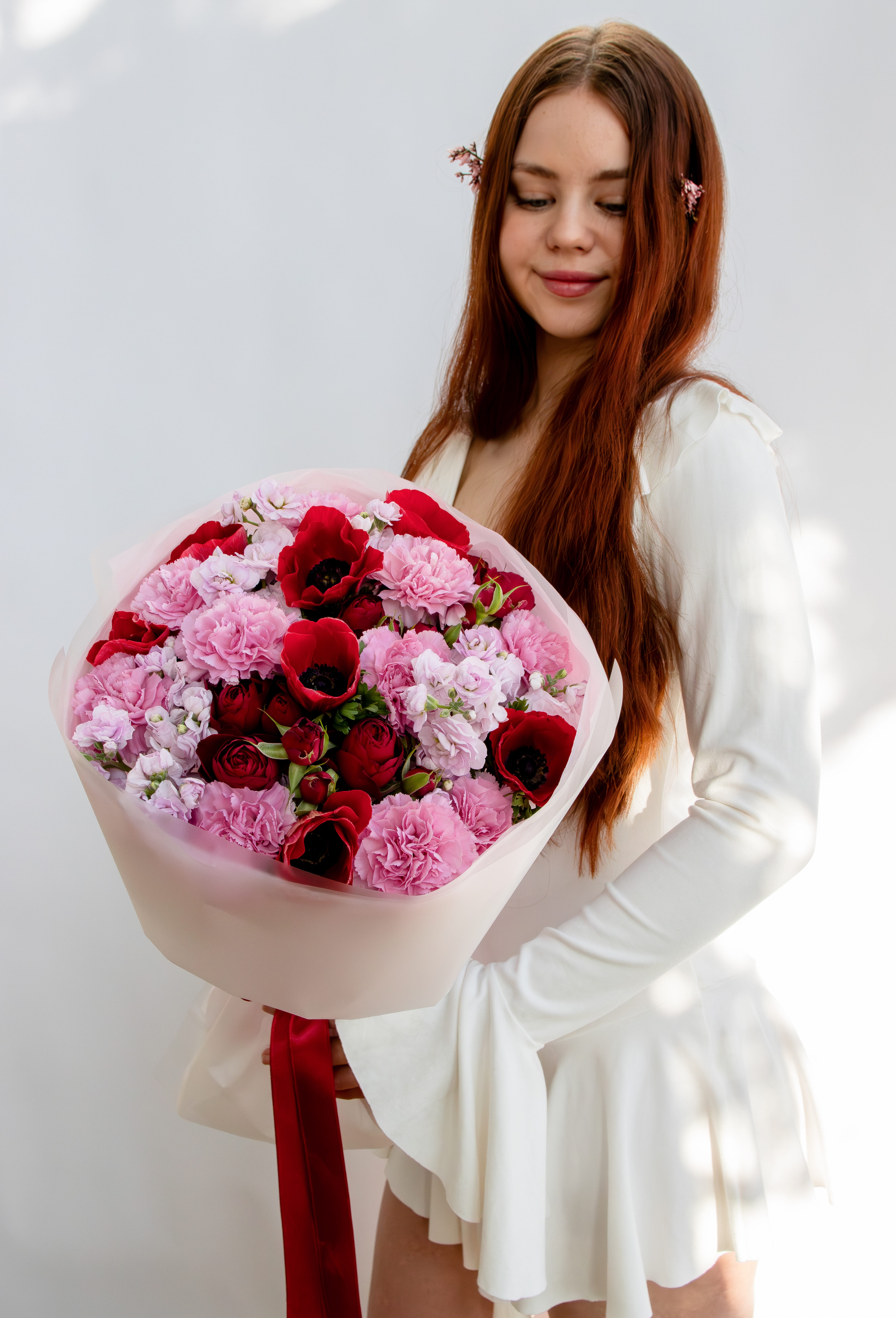 анемоны букет на 8 марта купить